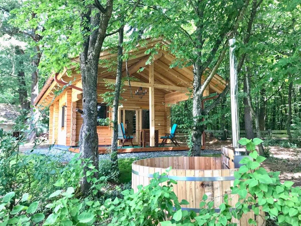 Blockhaus Chalet Mit Beheizbarem Badefass Und Infrarotsauna Auf Der Terrasse Oberschützen Esterno foto